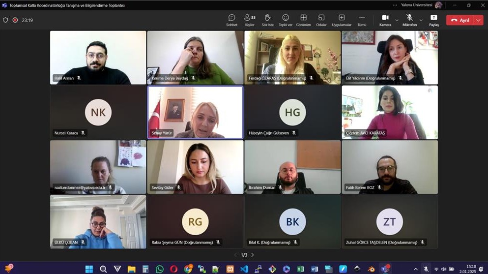 Toplumsal Katkı Koordinatörlüğü Birim ve Bölüm Koordinatörlerini Bilgilendirdi